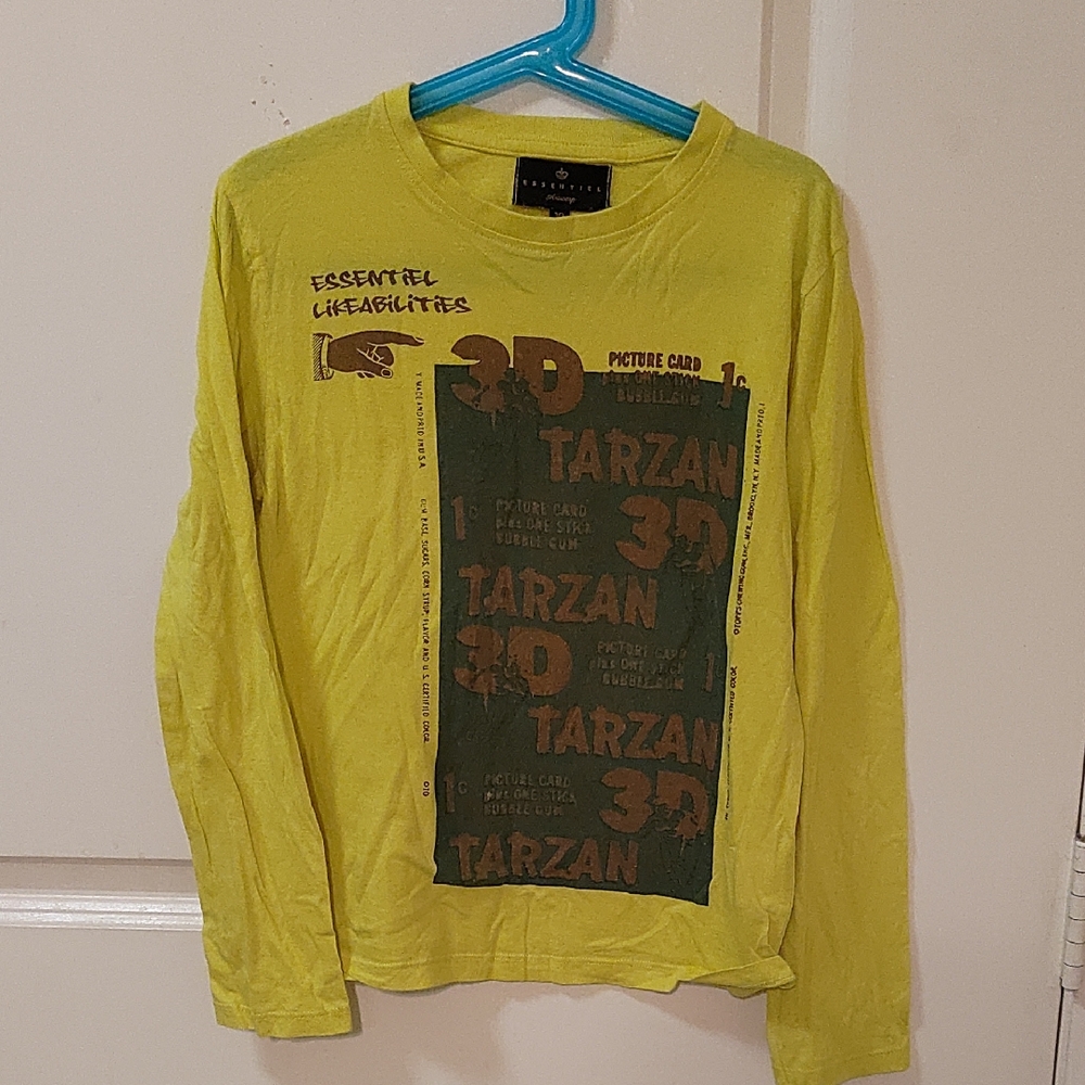 Essentiel Antwerp Yellow Tarzan 3D Kids Long Sleeve Shirt